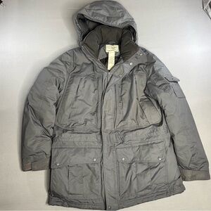 LL Bean Jacket Mens Medium Maine Mountain Parka Goose Down Puffer Coat Blue